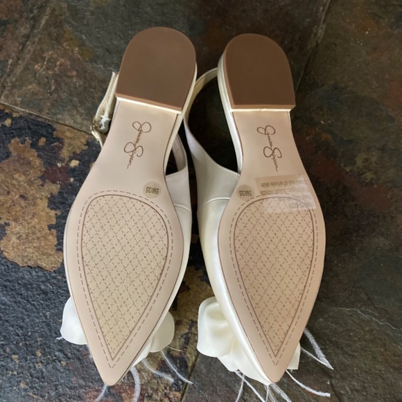 NIB Jessica Simpson Evito Ivory Satin Floral Flats Feminine Formal Wedding Sz 5 - Picture 9 of 9